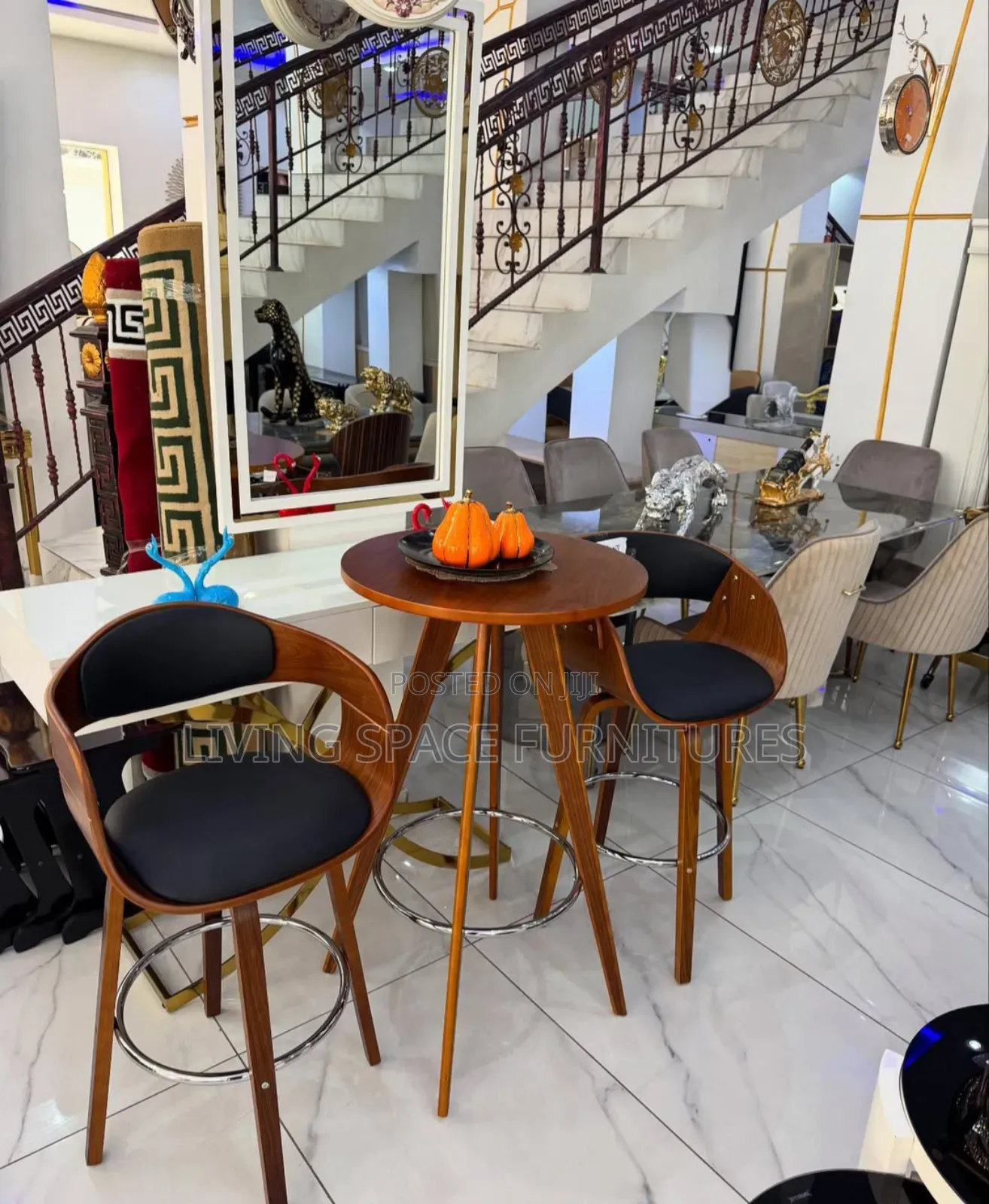 Executive High Bar Table With 2 Chairs Full Set
