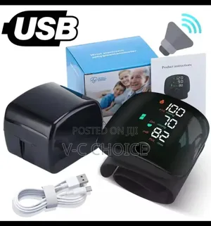 Wrist Blood Pressure Monitor Touch Screen Led Rechargeable