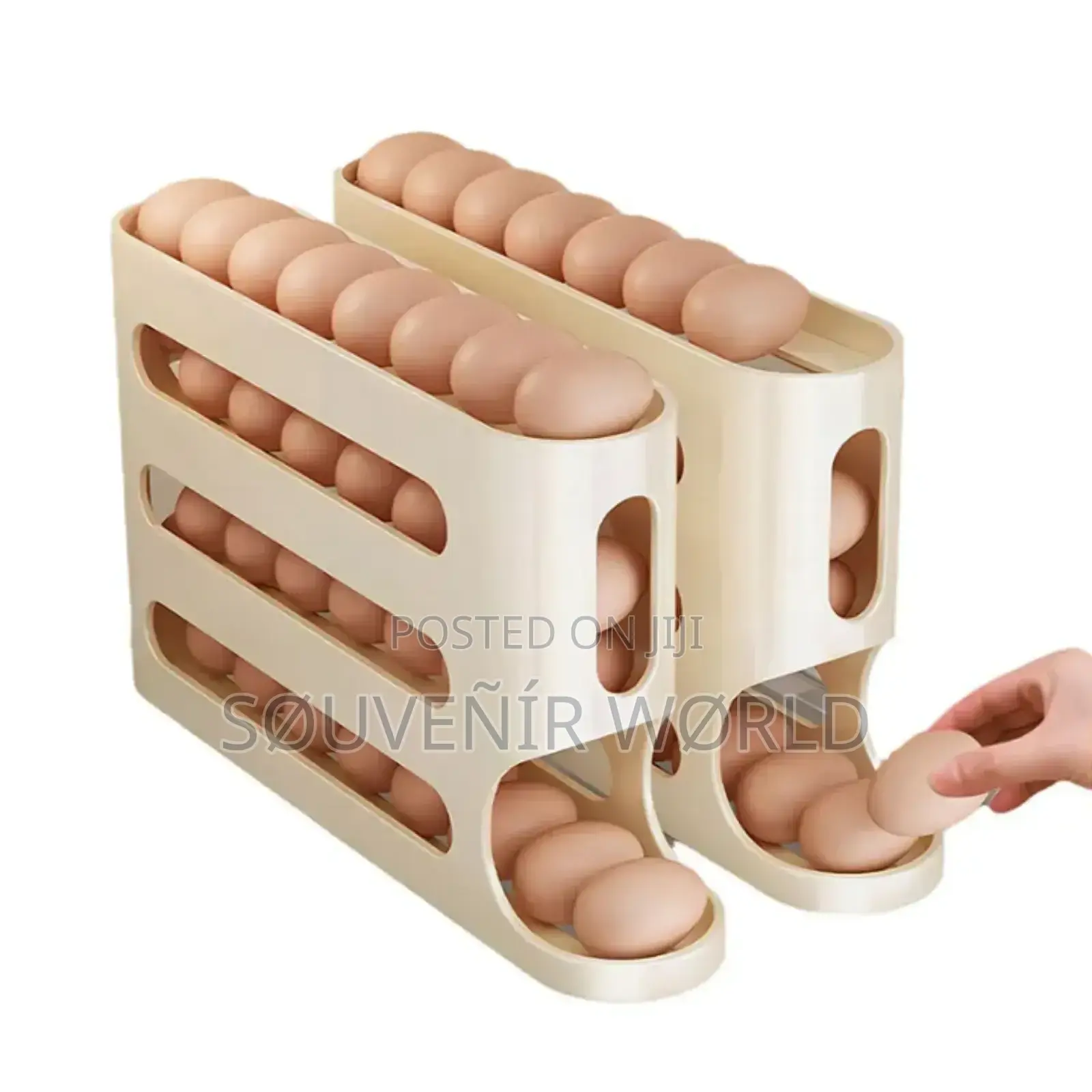 4 Layers Automatic Scrolling Egg Rack Holder Household