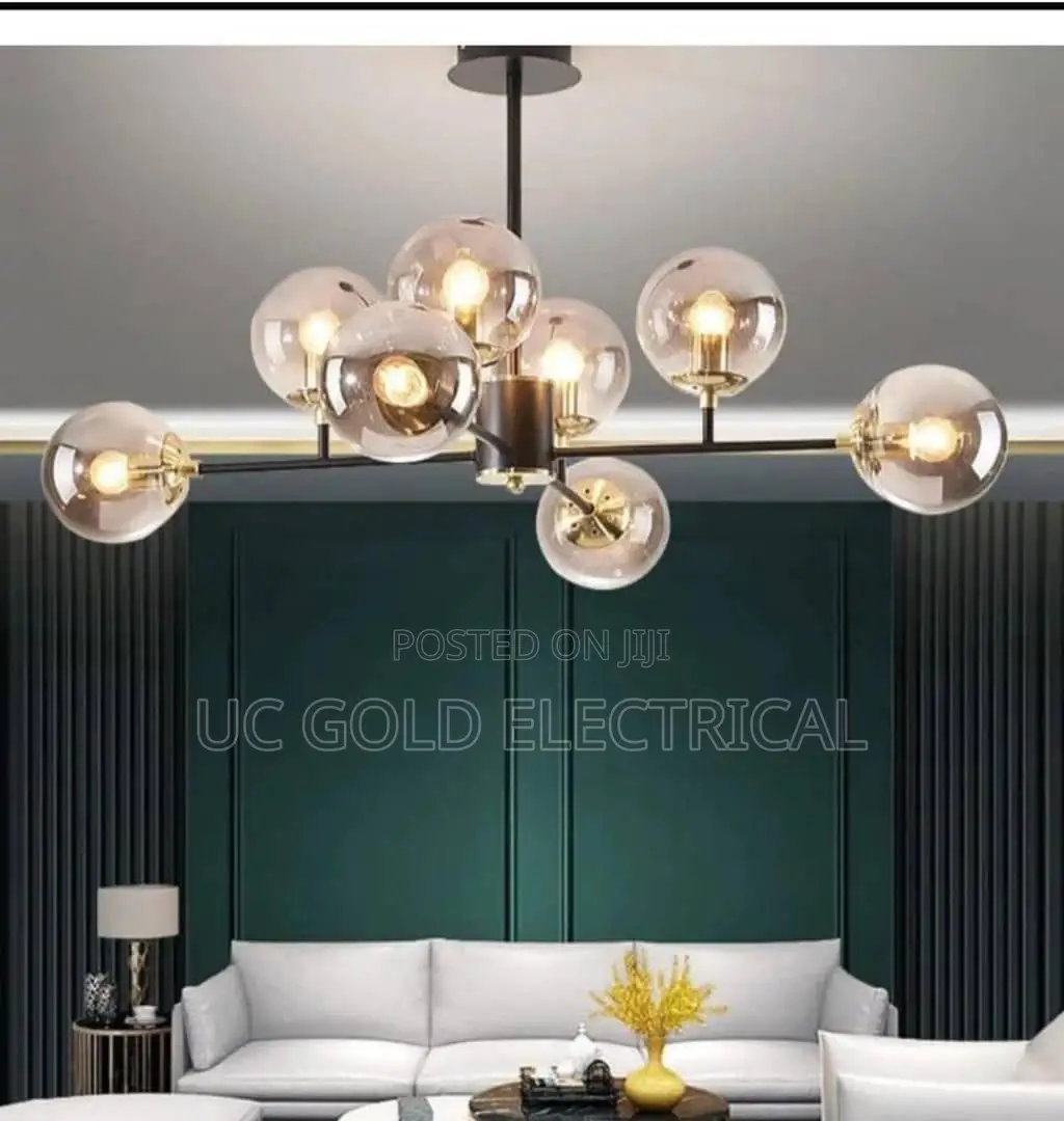 Modern Black Chandelier for Living Room