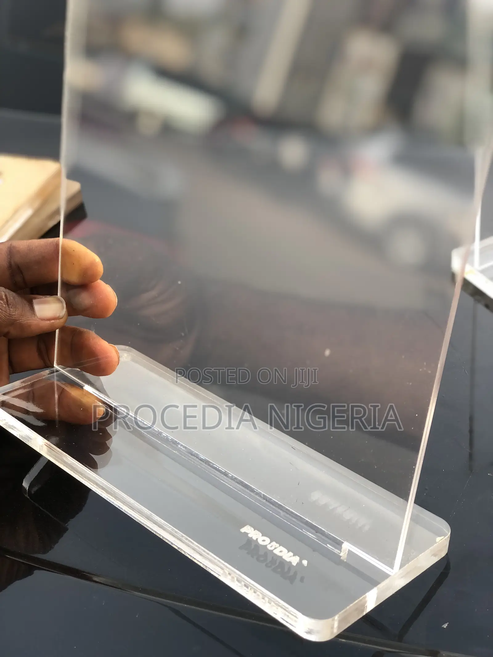 Acrylic Glass Table Qr Code Display Signage for Menu, Account