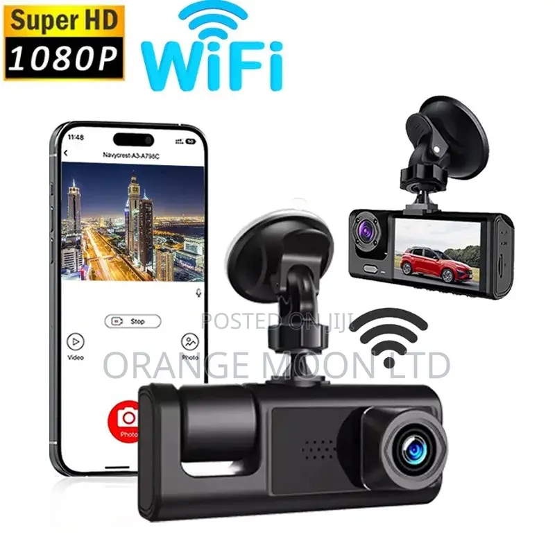 3 Channel Car DVR Wifi Control Camera for Vehicle Dash Cam