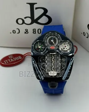 Original Jacob and Co Blue Rubber Strap Watch
