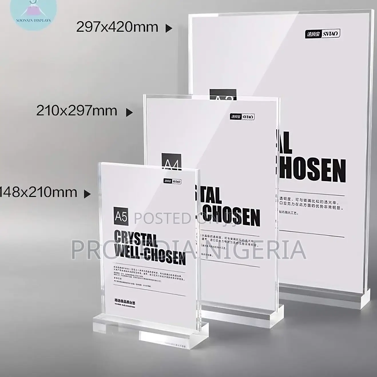 Acrylic Glass Table Qr Code Display Signage for Menu, Account