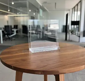 Acrylic Glass Table Qr Code Display Signage for Menu, Account
