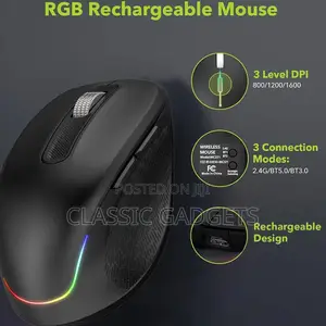 Kl220 RGB Backlit Wireless Bluetooth Keyboard Mouse Combo