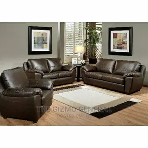 Alberta 6-seater Grain Leather Sofa, Loveseat & Armchair Set