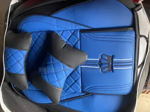 Crown Seat Cover Blue and Black