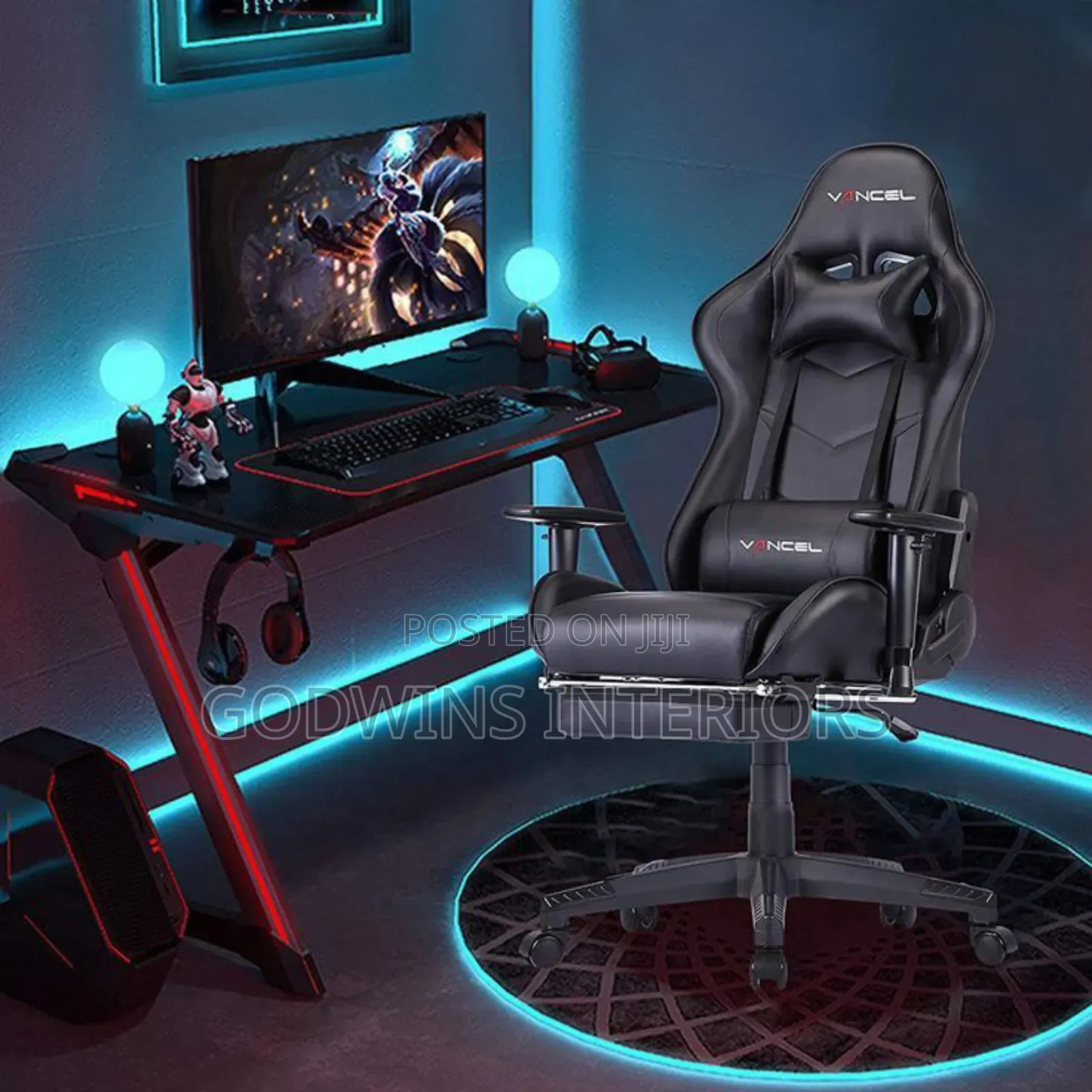 Office Gaming Chair + Gaming Desk1.2mtr