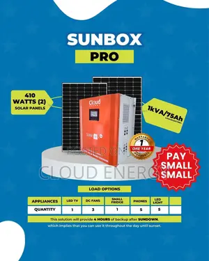 1kva Solar Generator Bundle + 2pcs Of 410 Watts Solar Panel