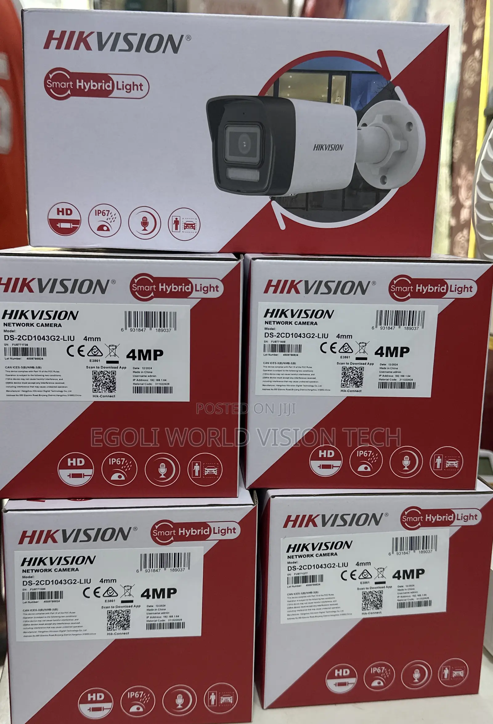 Hikvision 4mp 4mm Ip Cctv Network Camera Ds-2cd104302-liu