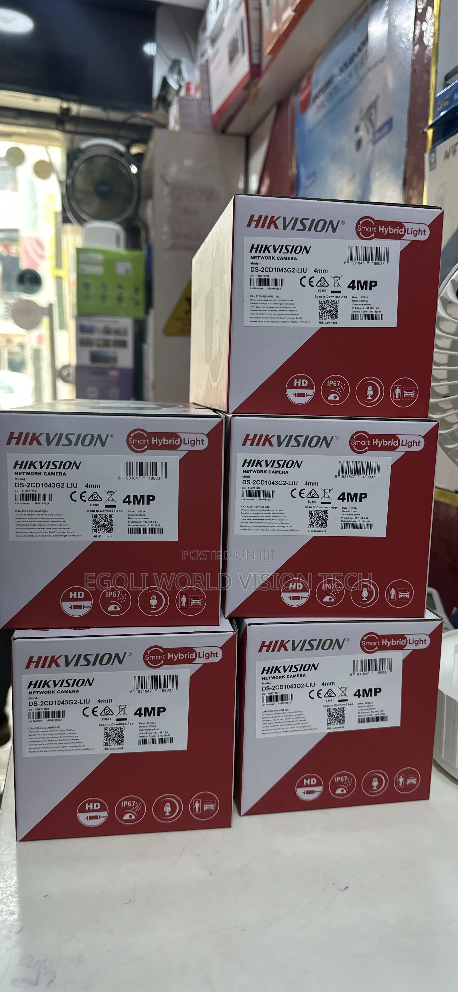 Hikvision 4mp 4mm Ip Cctv Network Camera Ds-2cd104302-liu