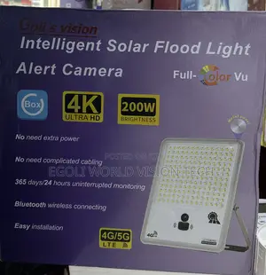Intelligent Solar Flood Light Alert Camera 4k 200w