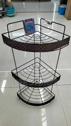 3 Layers Bathroom Multipurpose Wall Corner Straigth Rack