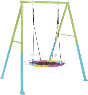 Green and Blue Swing With Octagonal Nest Rocking