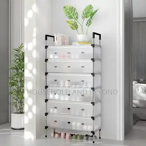 7 Layers Dustproof Shoe Rack With Cover