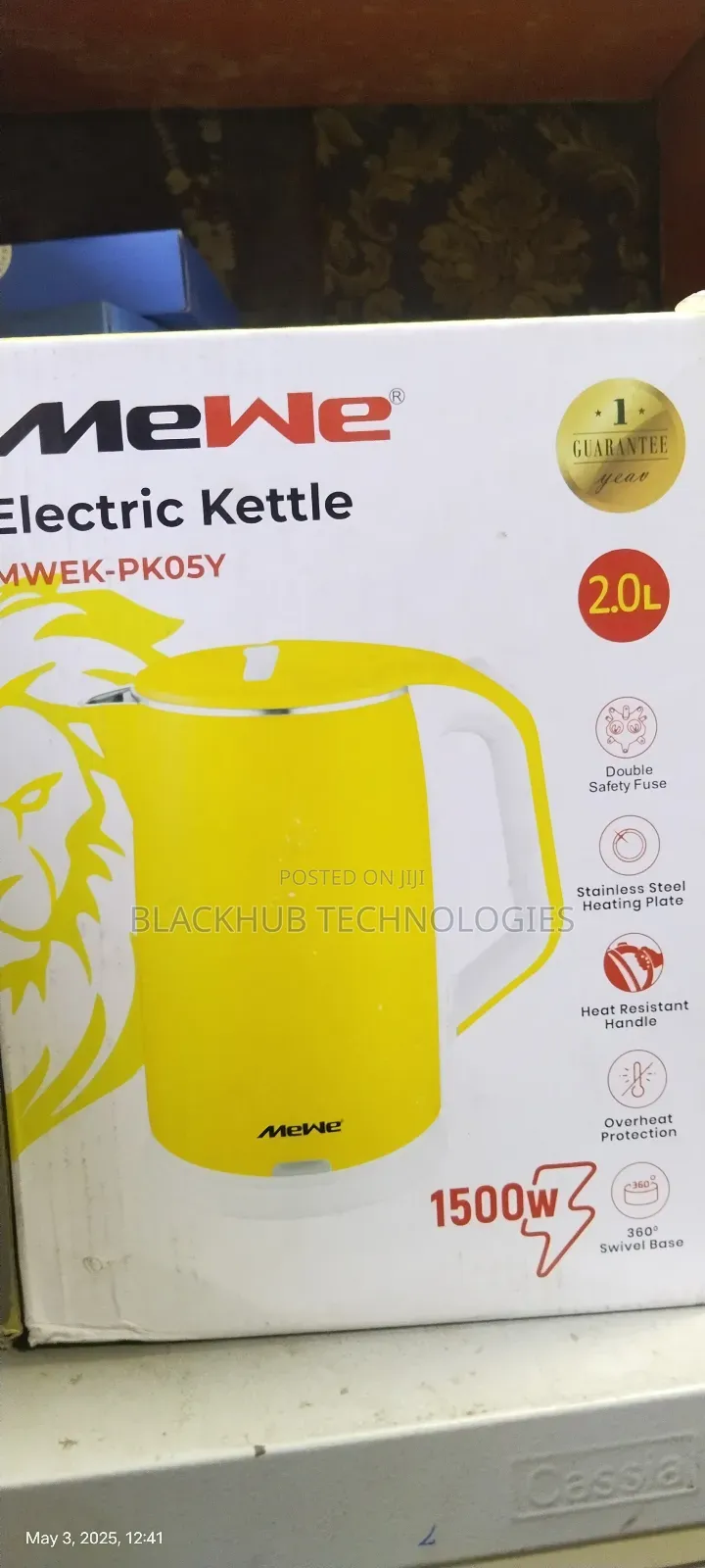 Mewe Electric Kettle 1500 Watts