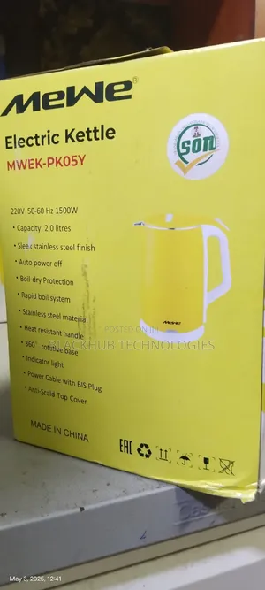 Mewe Electric Kettle 1500 Watts