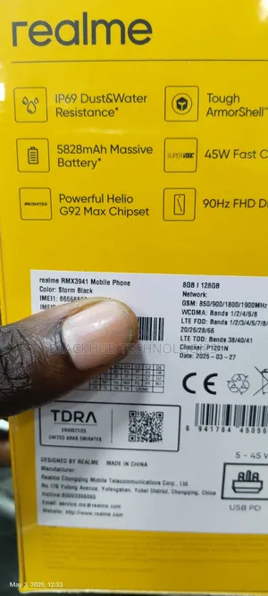 New Realme C75 128 GB Black