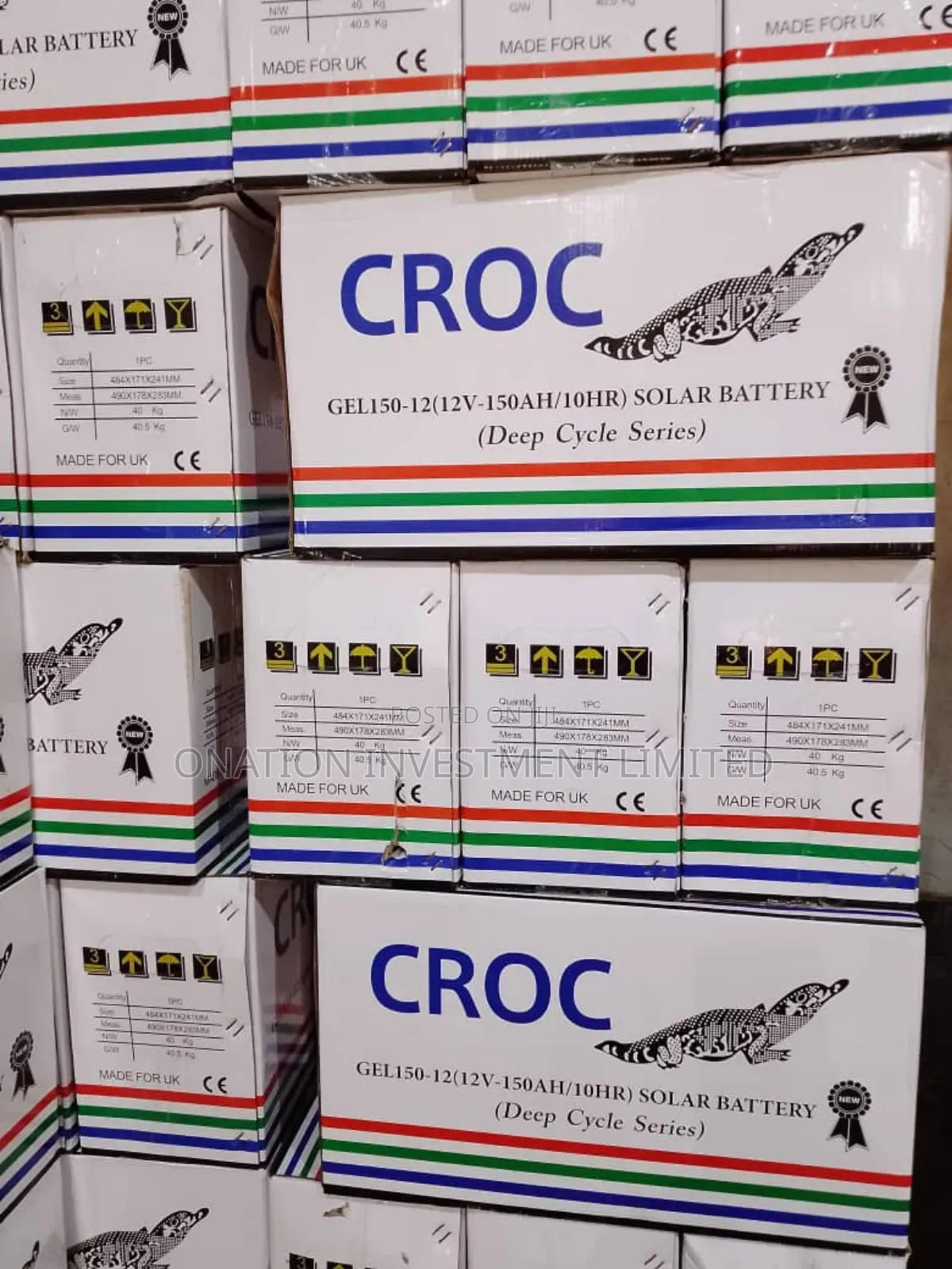 150ah 12v Croc Gel Deep Cycle Battery