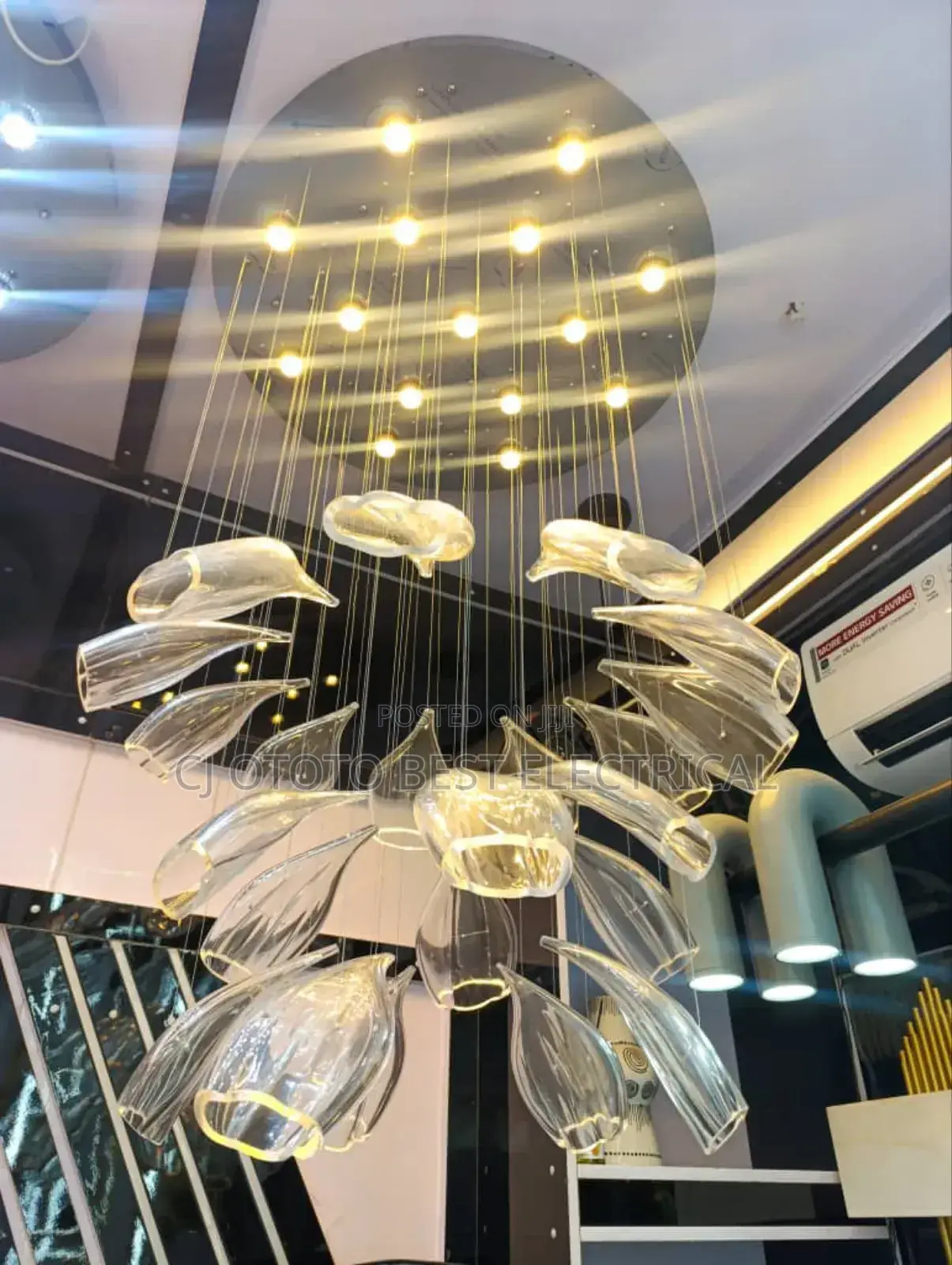 Drop Glass Chandelier Light