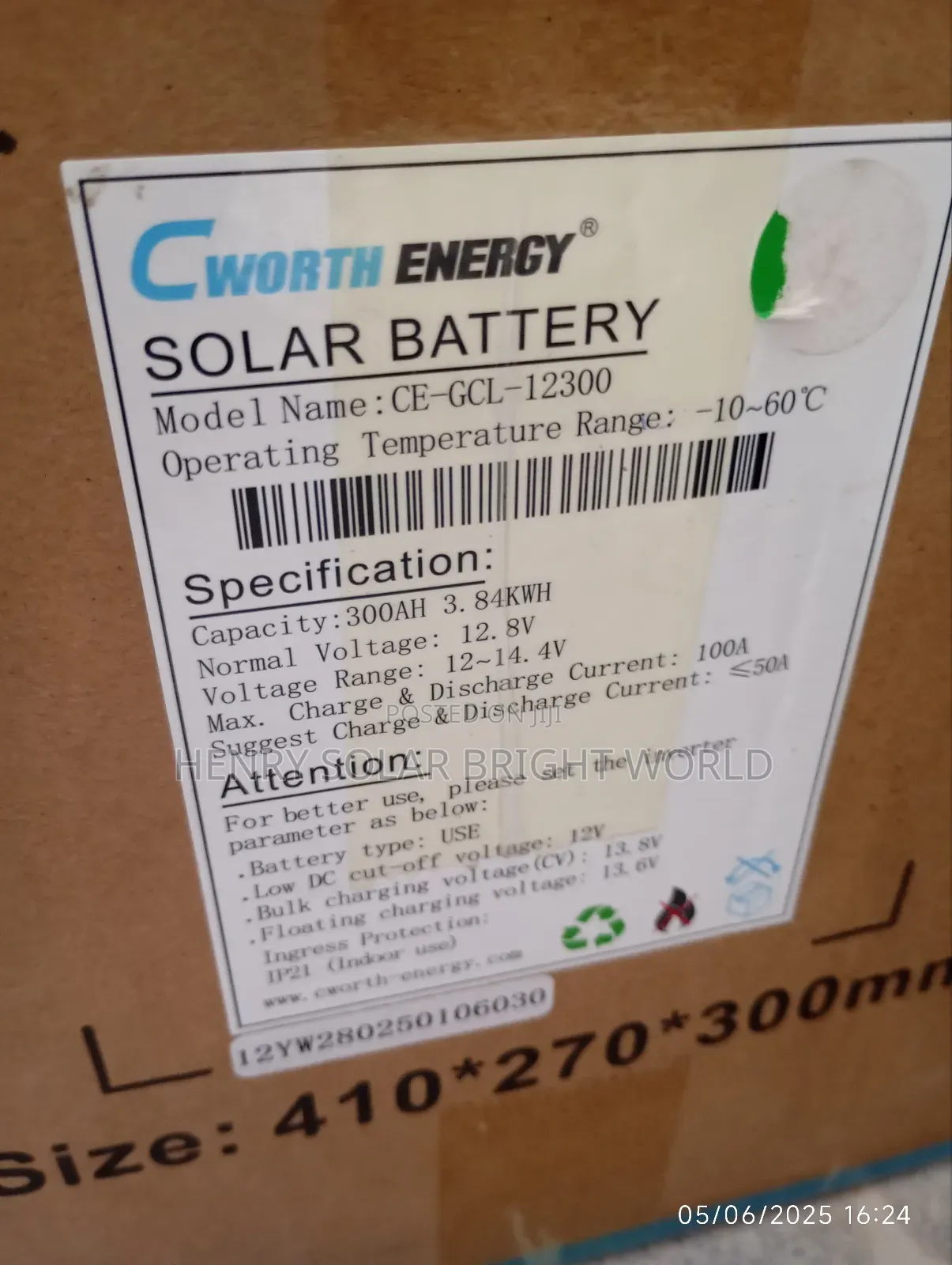 Cworth 12.8v 3.84kwh Lifepo4 Battery