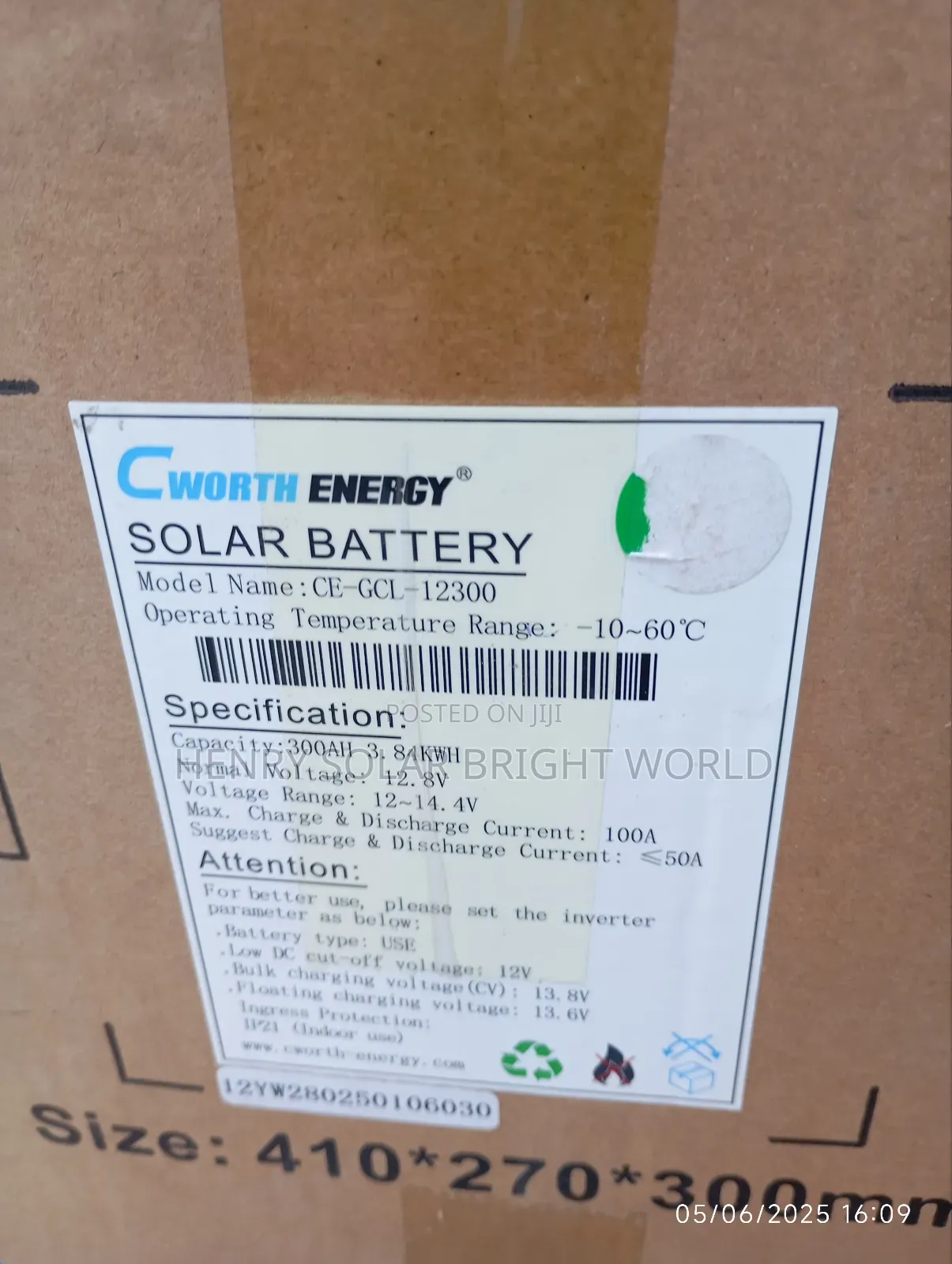 Cworth 12.8v 3.84kwh Lifepo4 Battery