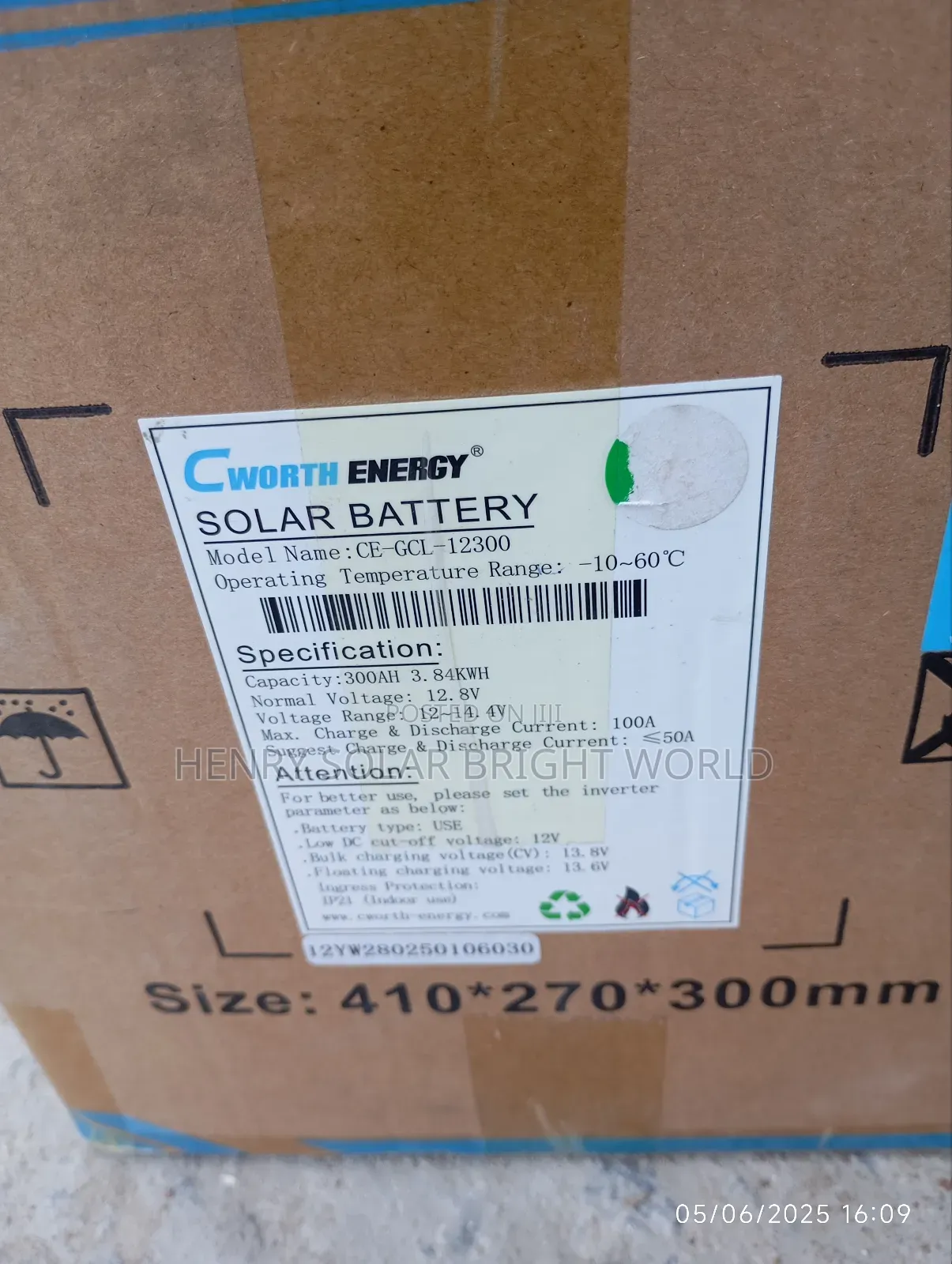 Cworth 12.8v 3.84kwh Lifepo4 Battery