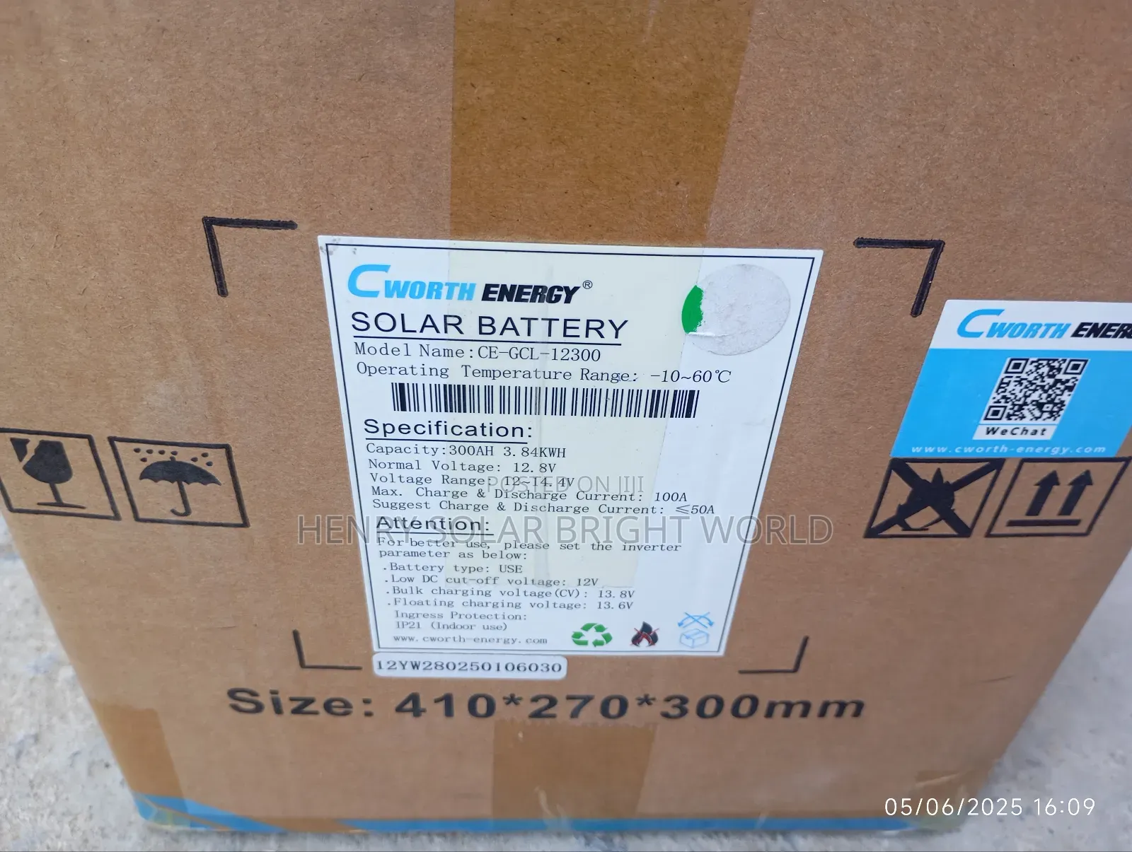 Cworth 12.8v 3.84kwh Lifepo4 Battery