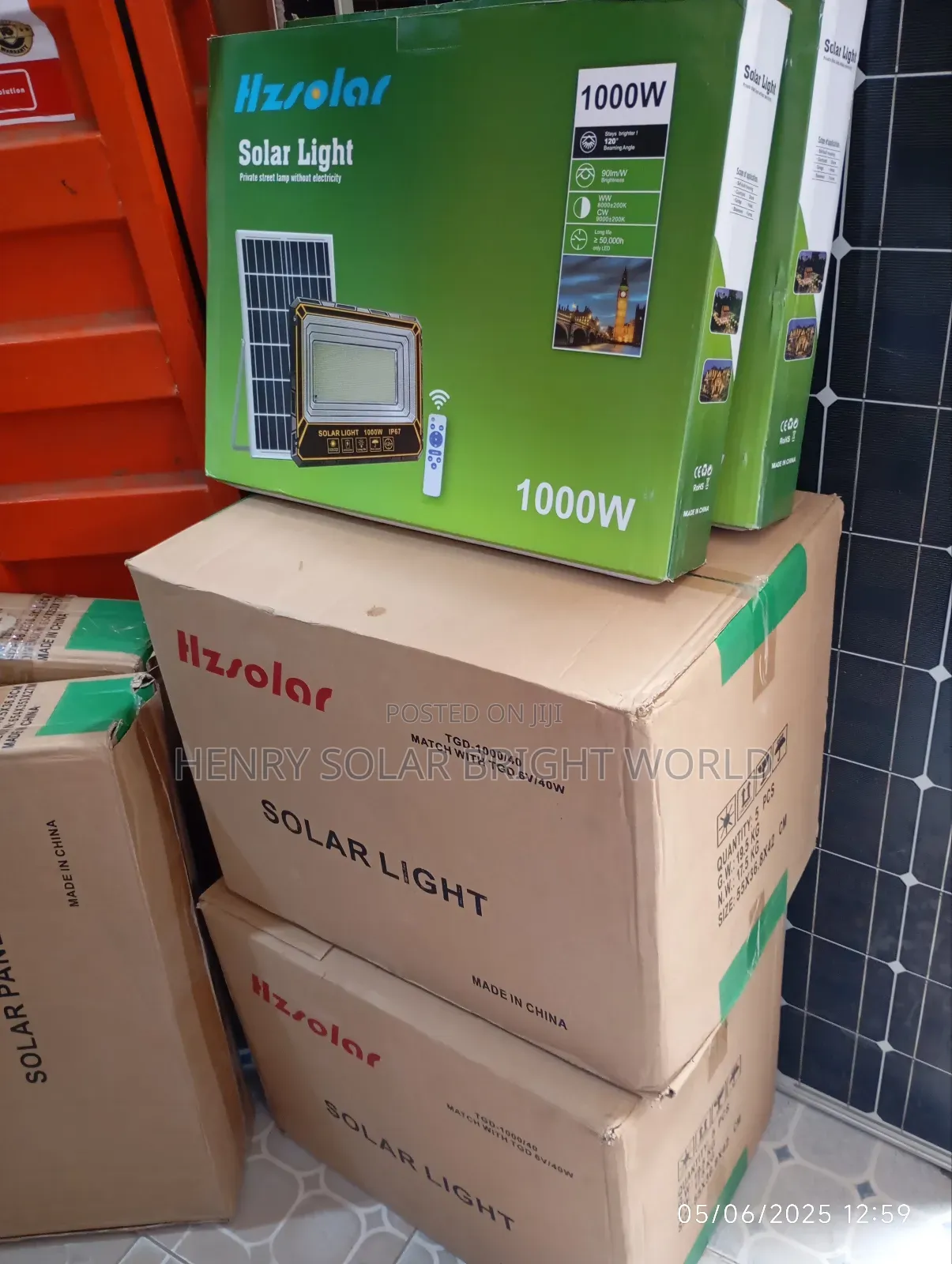Hzolar 1000w Solar Flood Lights