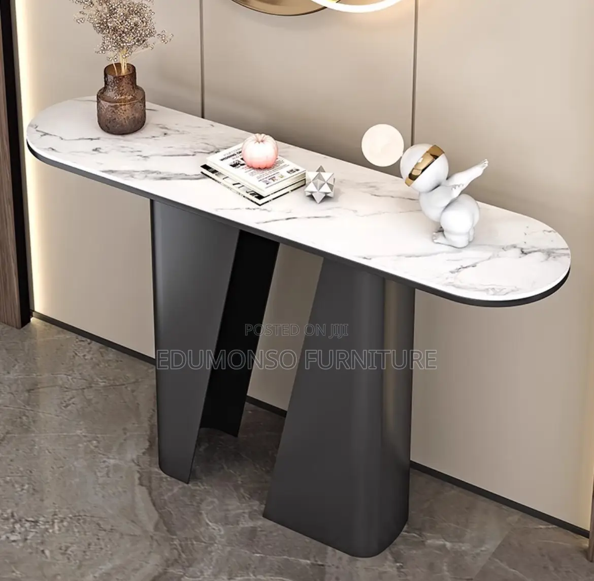 Modern Rounded Edge Console Table