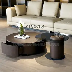 Minimalist Round Coffee Table Combination Modern Simple