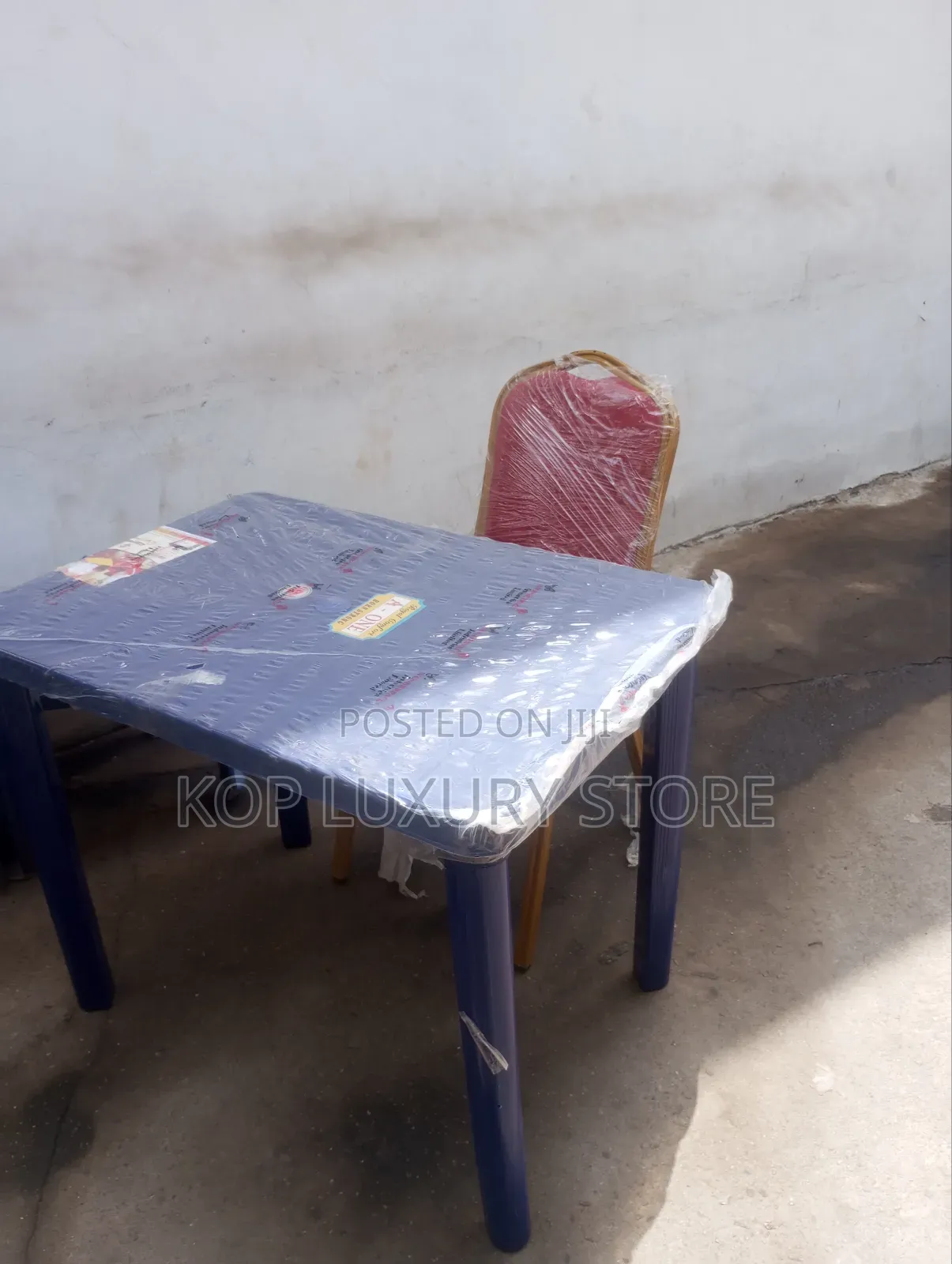 A Set Plastic Table and Banquet Chair