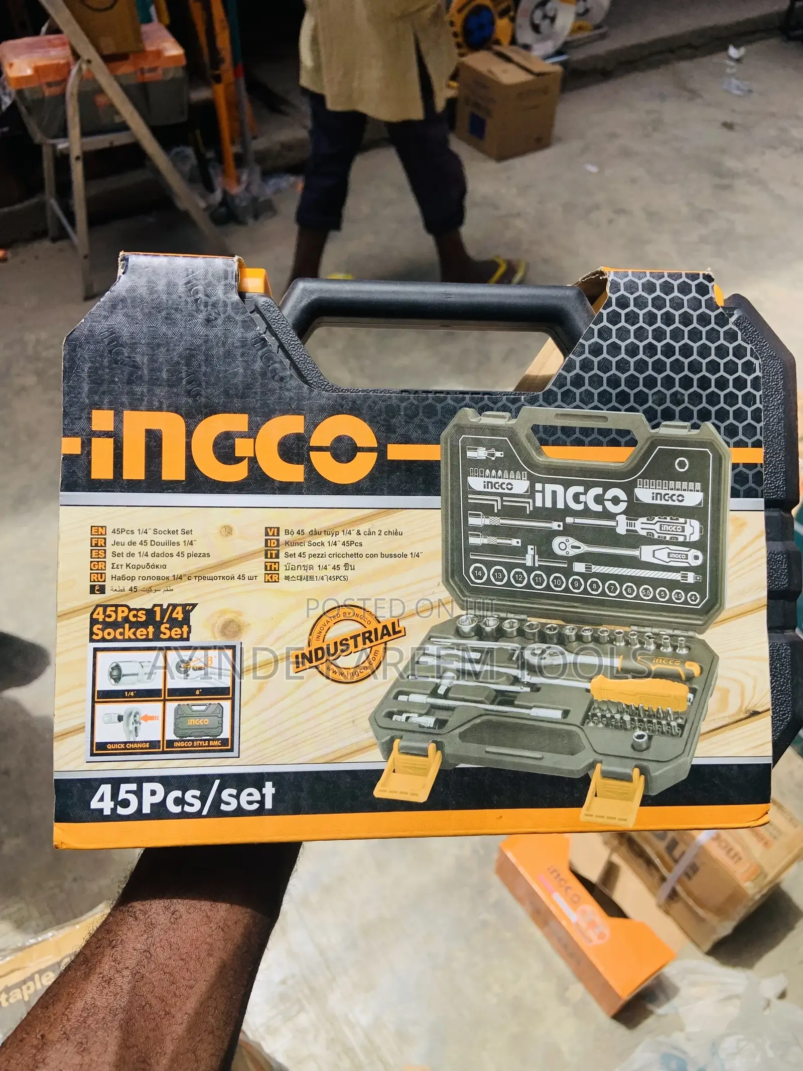 45pcs Set of 1/4 “ Socket Set