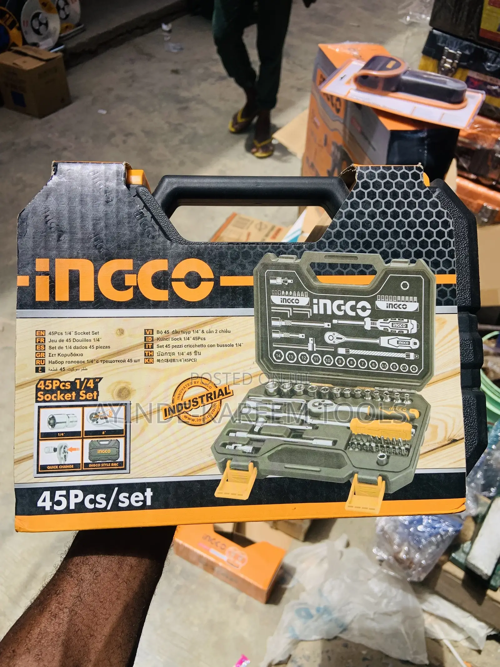 45pcs Set of 1/4 “ Socket Set