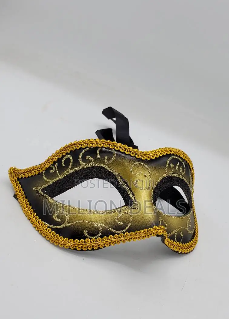 Gold Pattern Classic Women's Party Face Mask