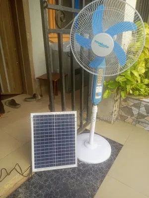 Strong Solar Rechargeable Fan – 9h Battery, Usb, Led Light