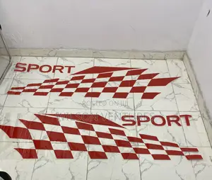 Red Color Sport Car Body Sticker