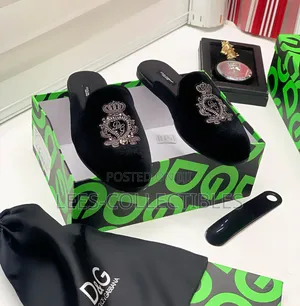 Quality D G Velvet Half Shoes