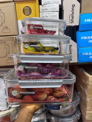 4 in 1 Food Storage Container Set, Fridge Organiser Set
