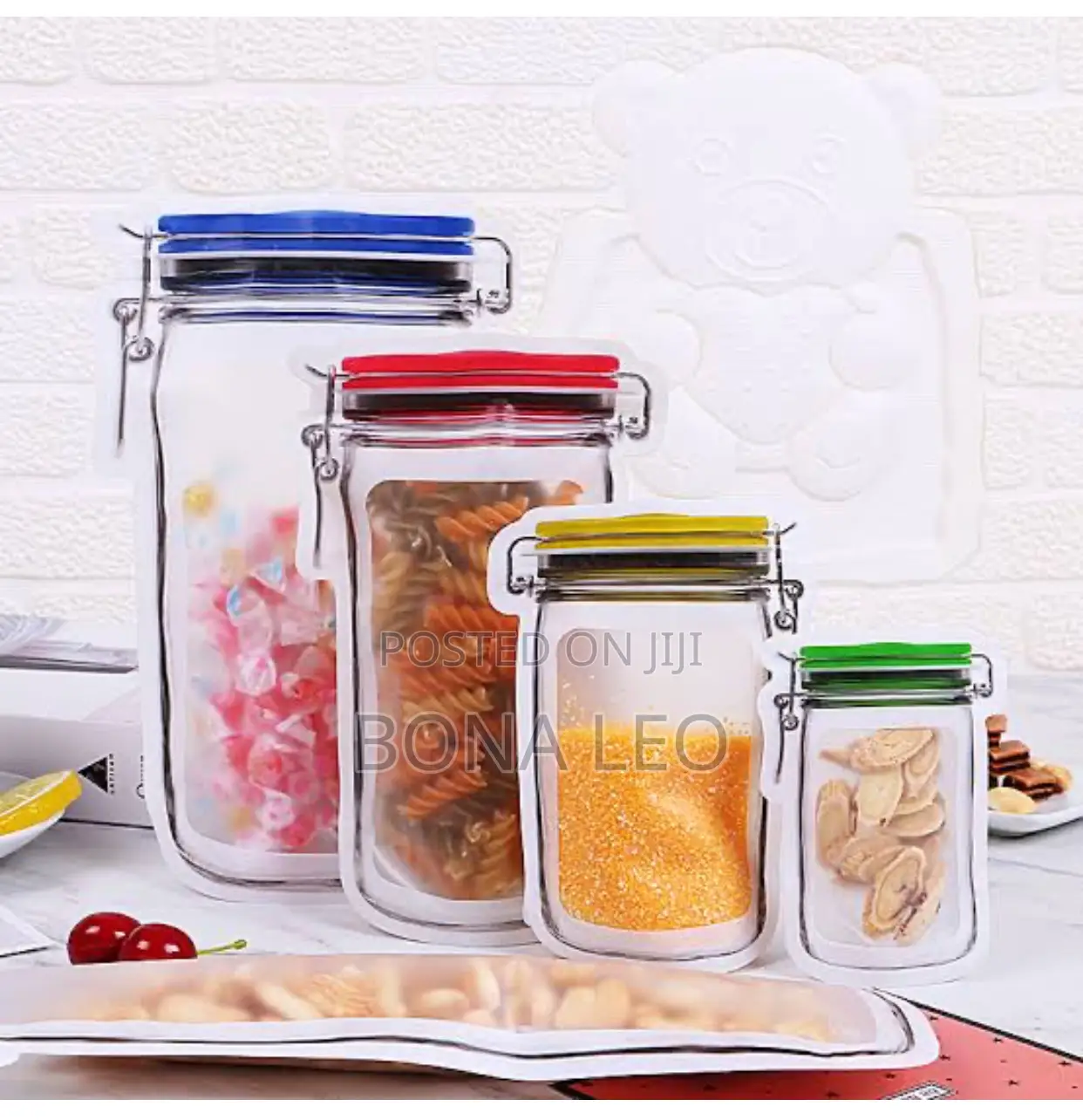6pcs Ziplock Mason Jar Pattern Storage Bag