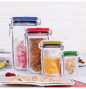 6pcs Ziplock Mason Jar Pattern Storage Bag