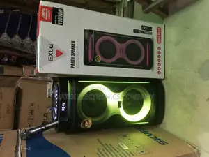 Original Exlg 10000w Party Speaker With Wireless Microphone