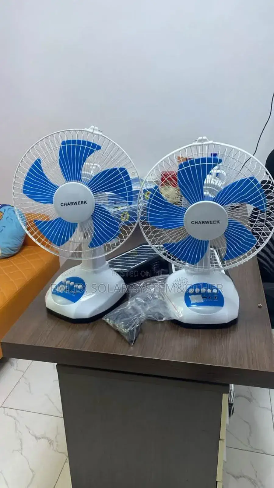 Rechargable Solar Table Fan