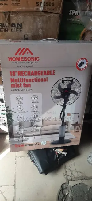 Homesonic Rechargeable Multi-Functional Mist Fan + Led Light