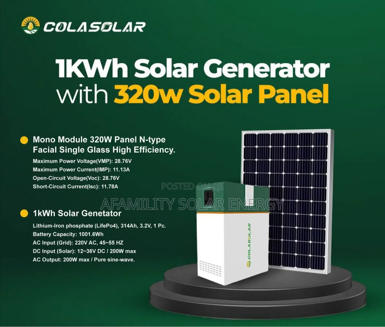 Cola Solar Generator
