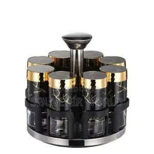 (8pcs) Marble Ceramic Gold Luxury Rotating