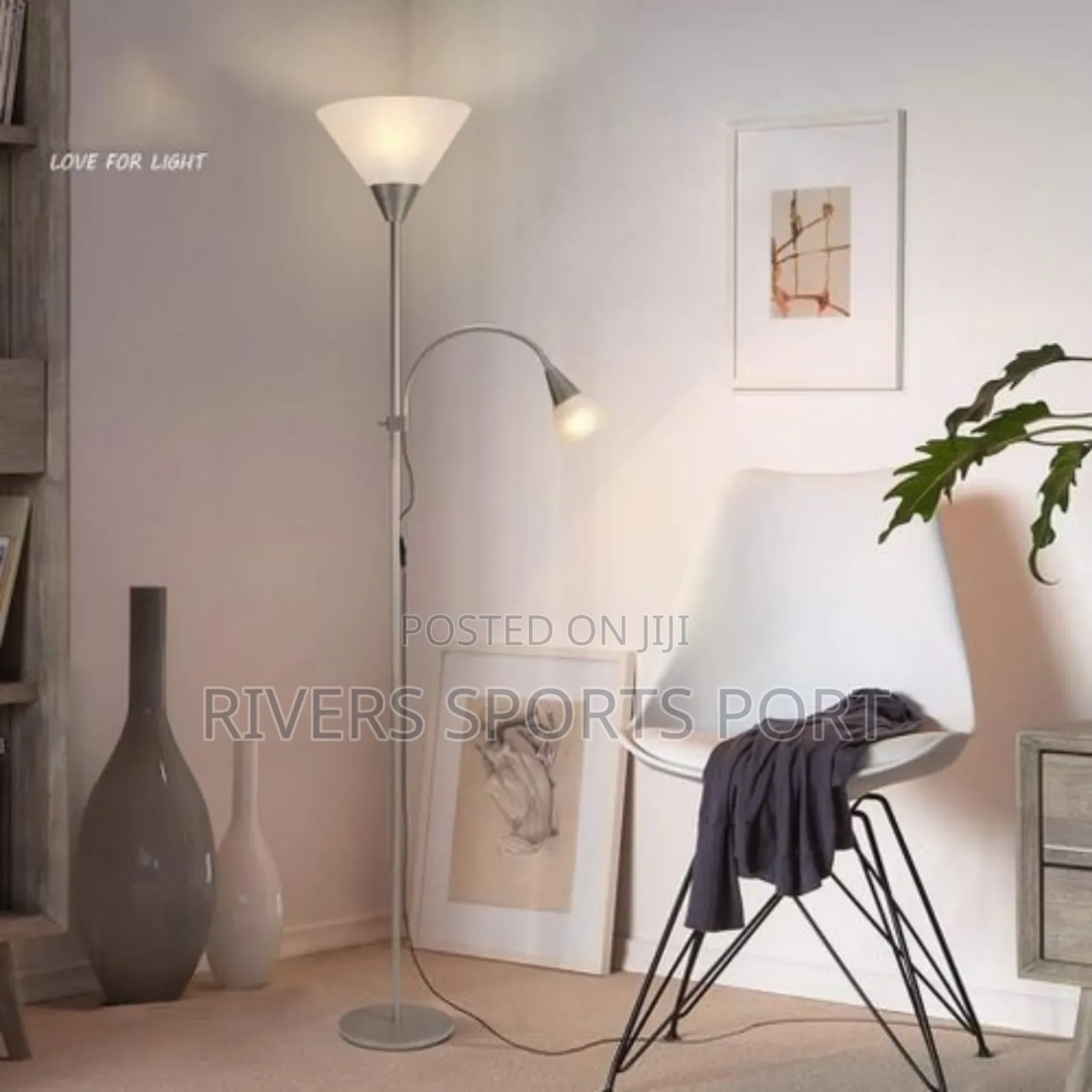 6ft Modern 2 Head Standing Floor Lamp for Living Room