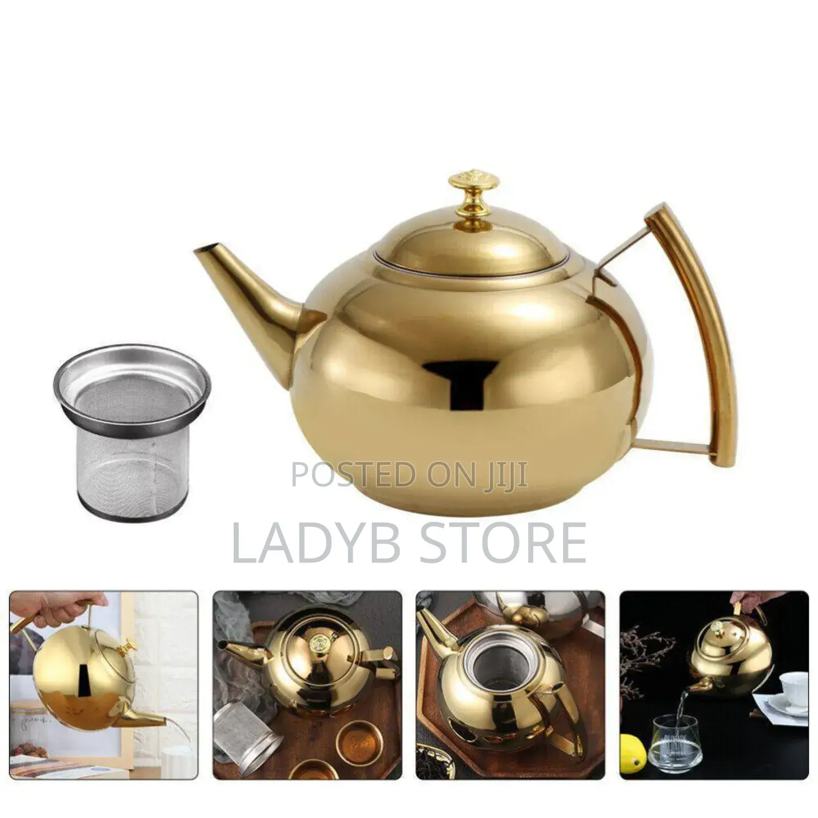2litres Gold Coffee Kettle With Filter