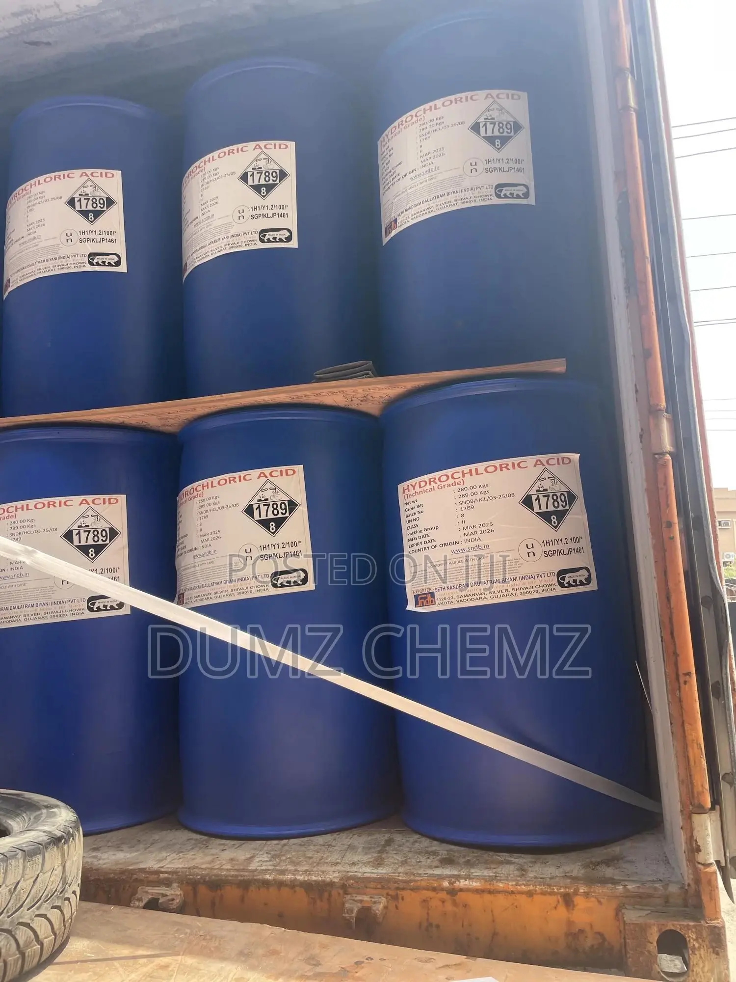 Hydrochloric Drum